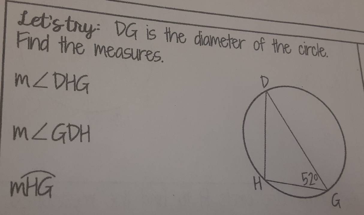 is the diameter of the circle .