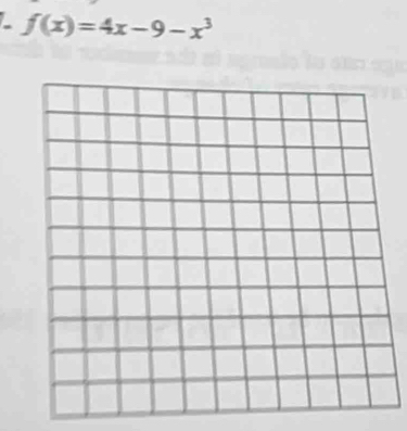 a f(x)=4x-9-x^3