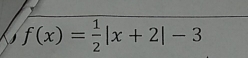 f(x)= 1/2 |x+2|-3