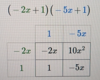 (-2x+1)(-5x+1)