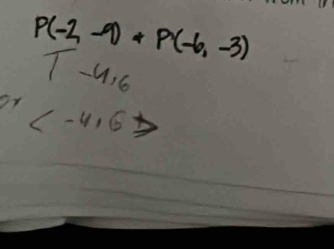 P(-2,-9)+P(-6,-3)
T_-4,6
or