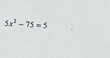 5x^2-75=5