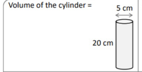 Volume of the cylinder