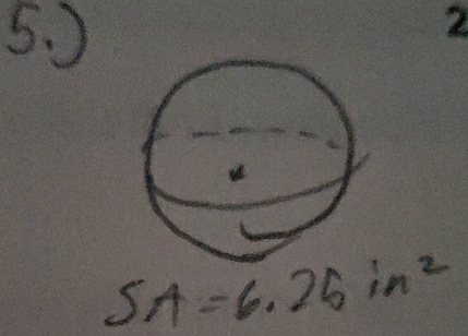 )
SA=6.25in^2