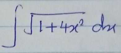 ∈t sqrt(1+4x^2)dx