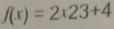 f(x)=2x23+4