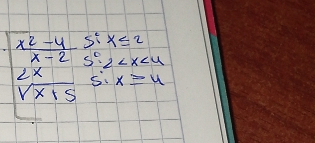 beginarrayr x^2-4s-4x=2 2x-25.2x<4 hline sqrt(x)≤ 2 frac x=4endarray 