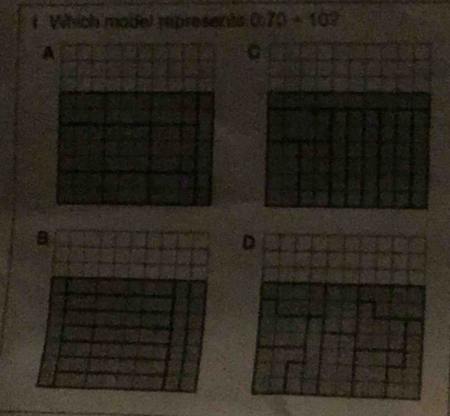 Which madel represents 0.70+10 a 
A 
a