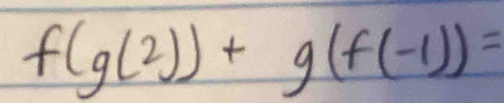 f(g(2))+g(f(-1))=