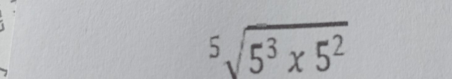 ^5sqrt(5^3* 5^2)