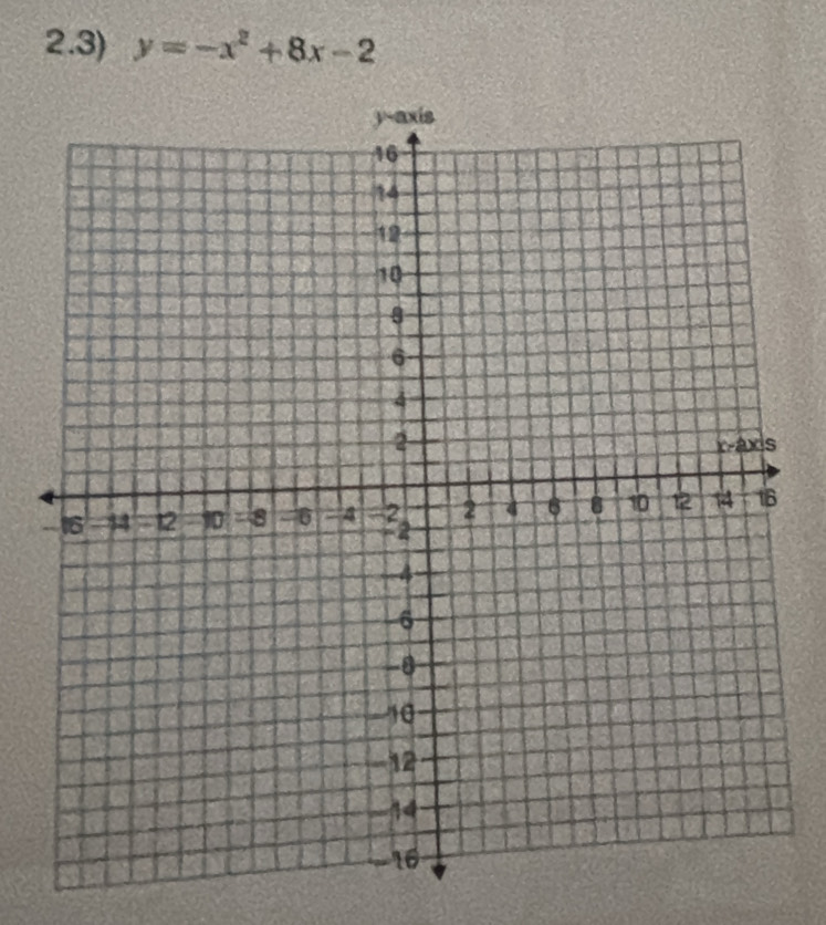 2.3) y=-x^2+8x-2