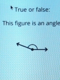 True or false: 
This figure is an angle