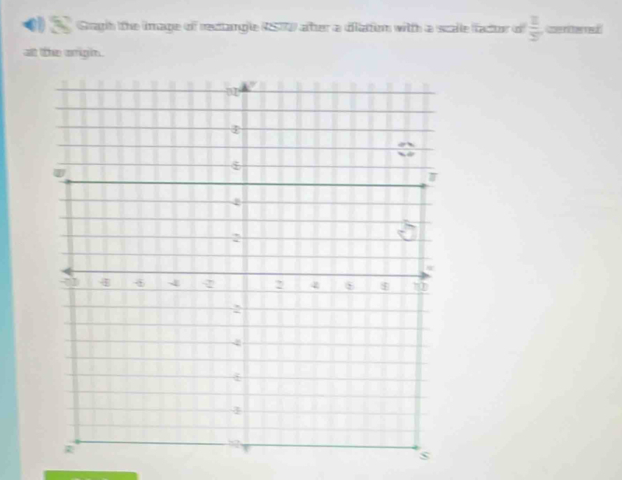 Gragh the image of recangle (ST) atter a diation with a scale factor of  2/3  , centerned 
at the ongn.