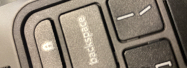 a 
backspace 
a