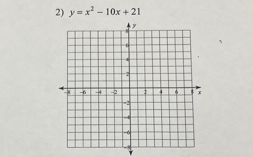 y=x^2-10x+21