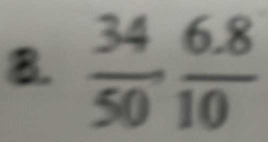  34/50 ,  (6.8)/10 