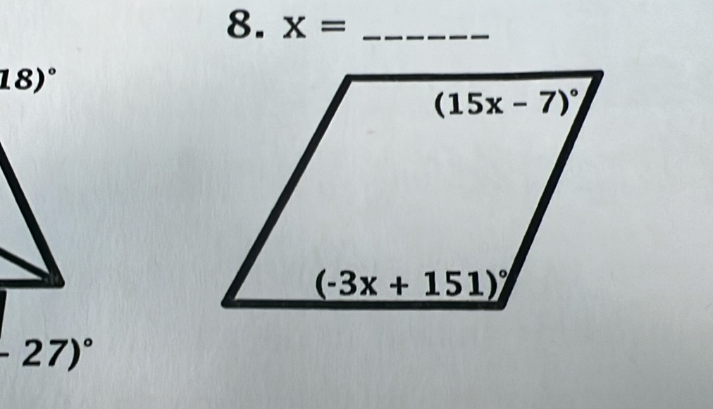 x= _
18)^circ 
-27)^circ 