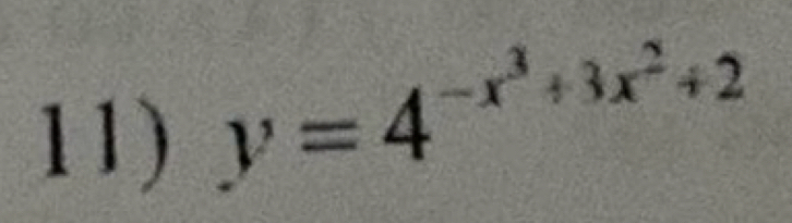 y=4^(-x^3)+3x^2+2