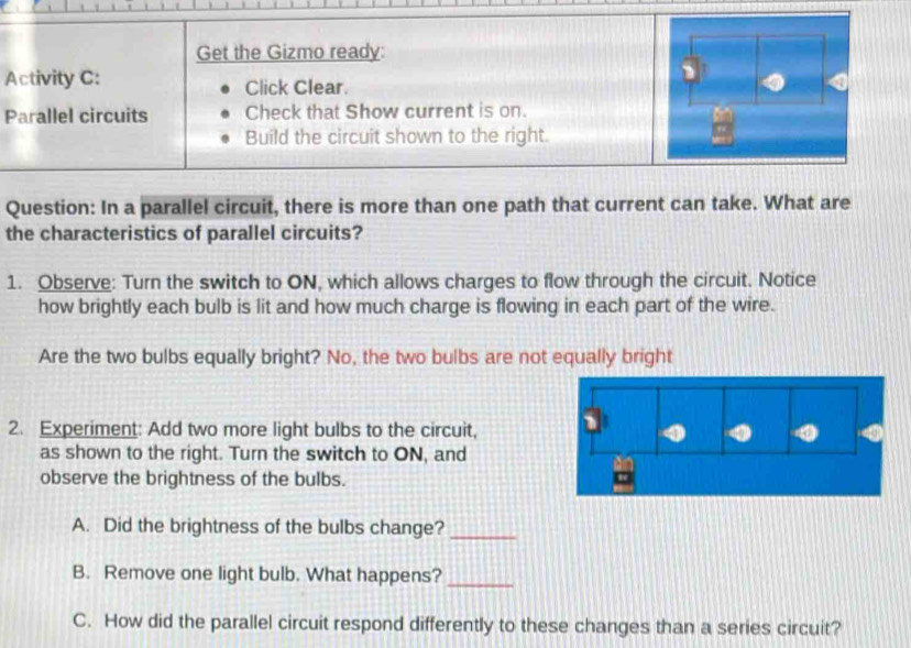 Solved: A P Question: In a parallel circuit, there is more than one ...