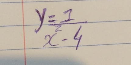 y=frac 1x^2-4endarray