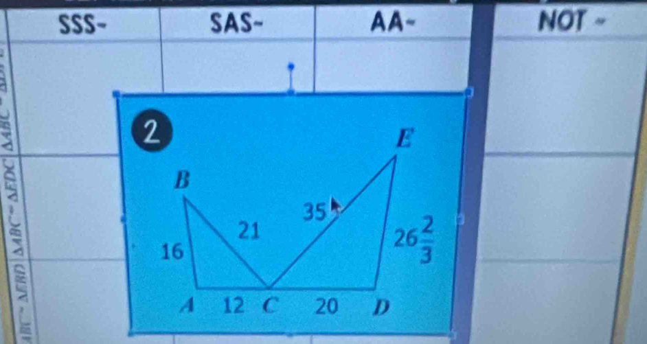 SSS- SAS- A A- NOT ~
9