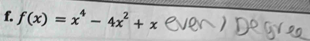 f(x)=x^4-4x^2+x