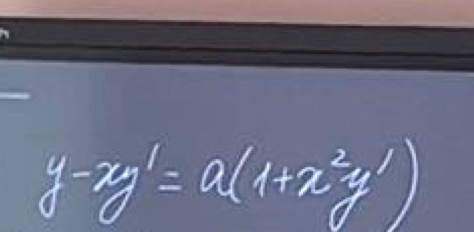 y-xy^1=a(1+x^2y^1)