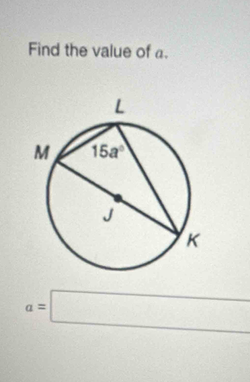 Find the value of a.
a=□