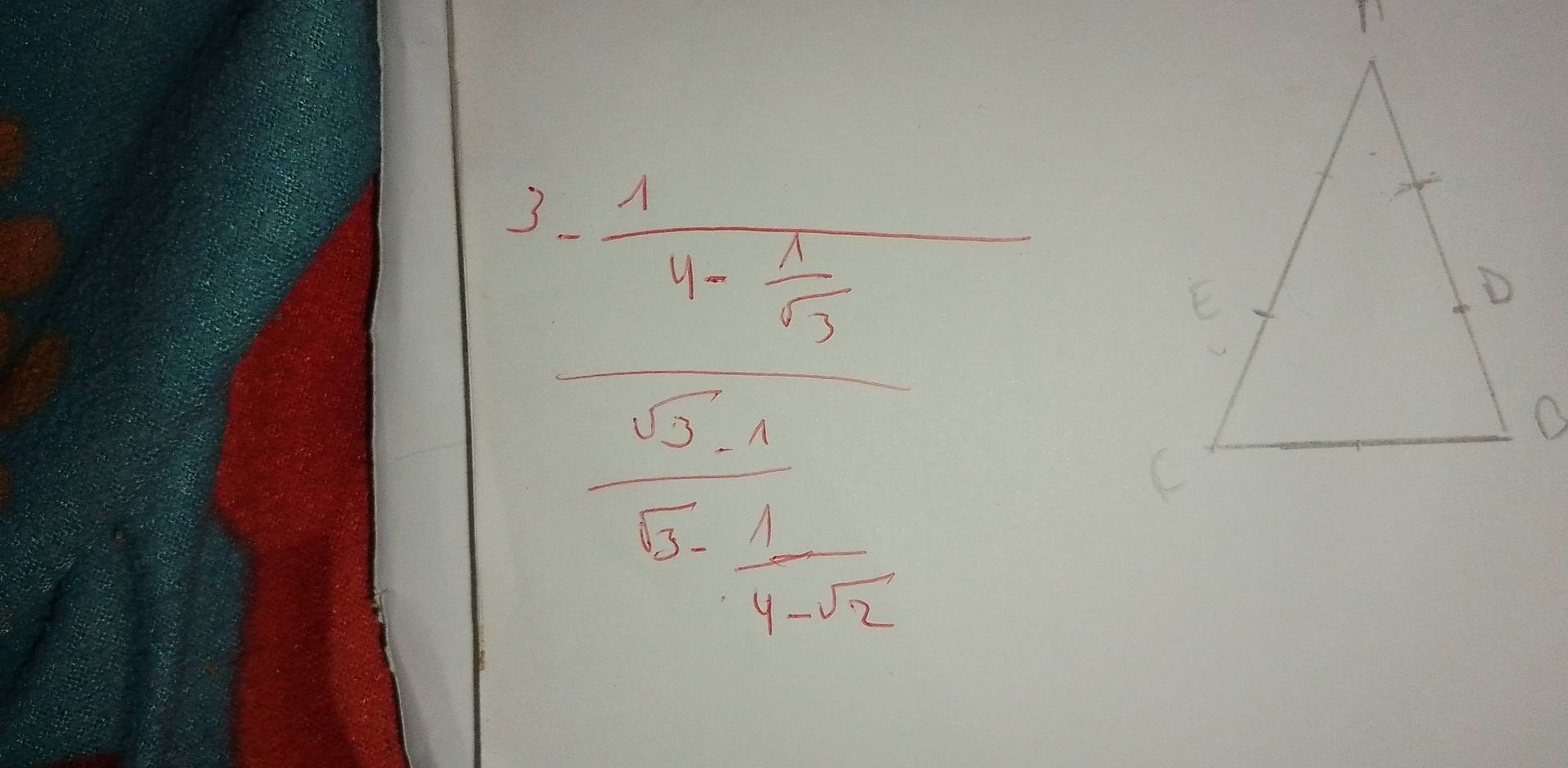 t=frac  1/4 - 5/7  sqrt(2)/2 -