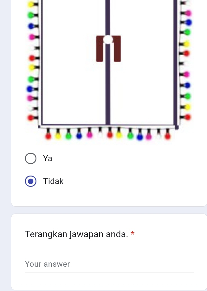 Tidak 
Terangkan jawapan anda. * 
Your answer