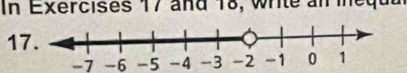 In Exercises 17 and 18, write an mequa 
1
-7 -6 -5