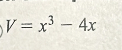 V=x^3-4x