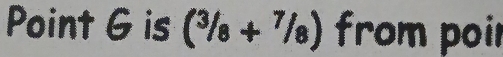 Point G is (^3/_8+^7/_8) from poir