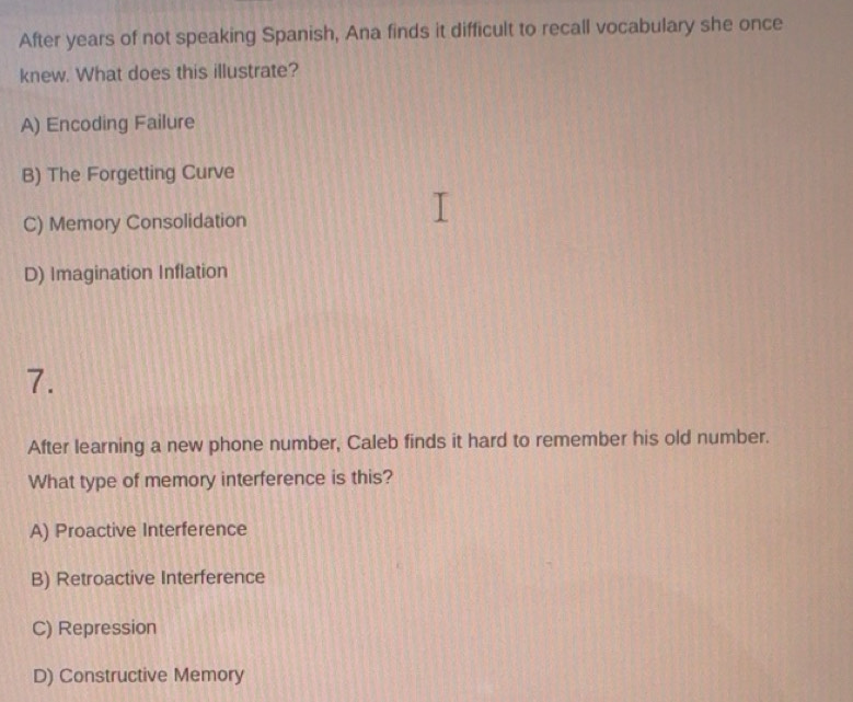 Solved: After years of not speaking Spanish, Ana finds it difficult to ...