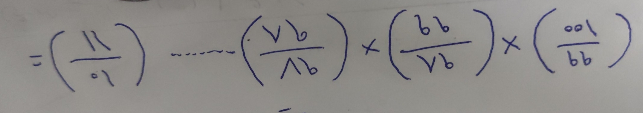 =( 11/· 1 )·s -( vb/wedge b )* ( bb/vb )* ( aa/bb )