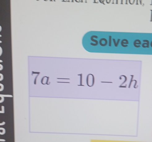 Solve ea