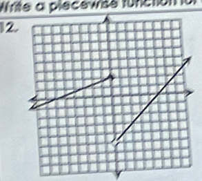 Write a plecewise function or 
12.