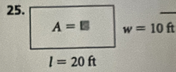 A=□
w=10ft
l=20ft