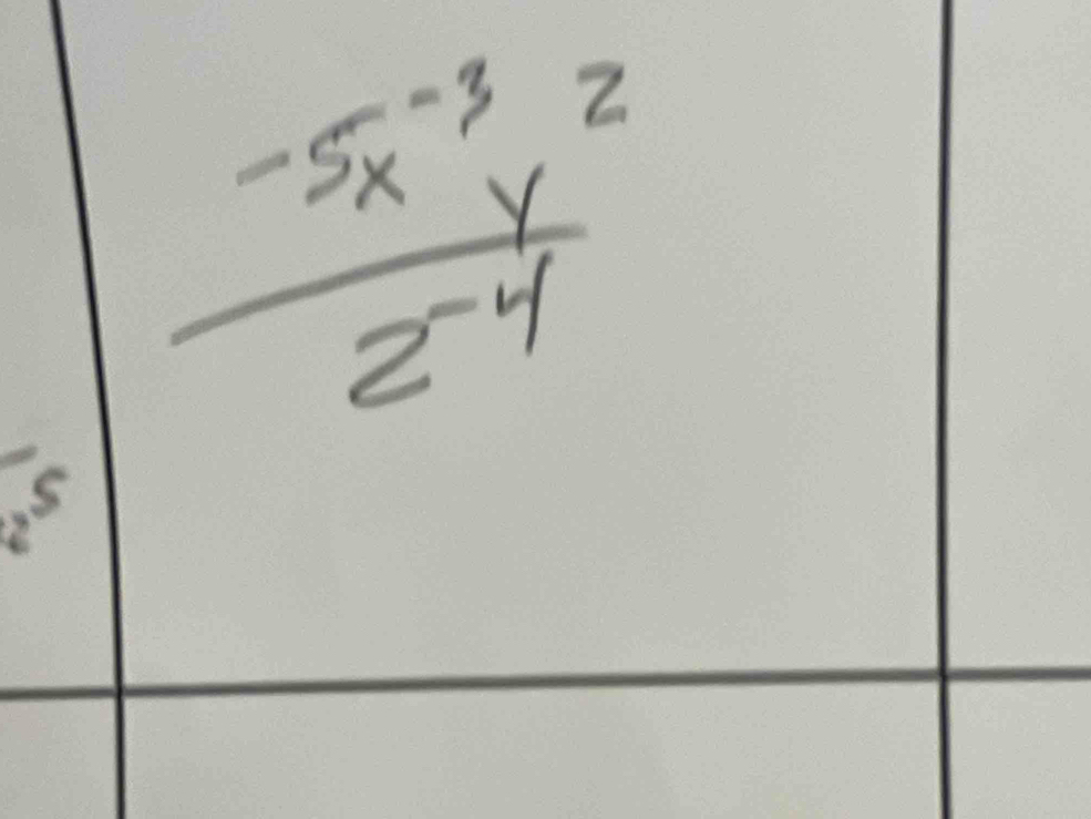  (-5x^(-3)y^2)/2^(-4) 