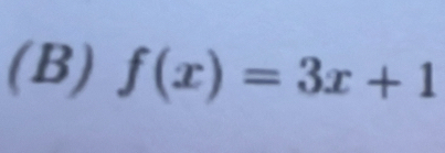 f(x)=3x+1