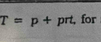 T=p+prt , for