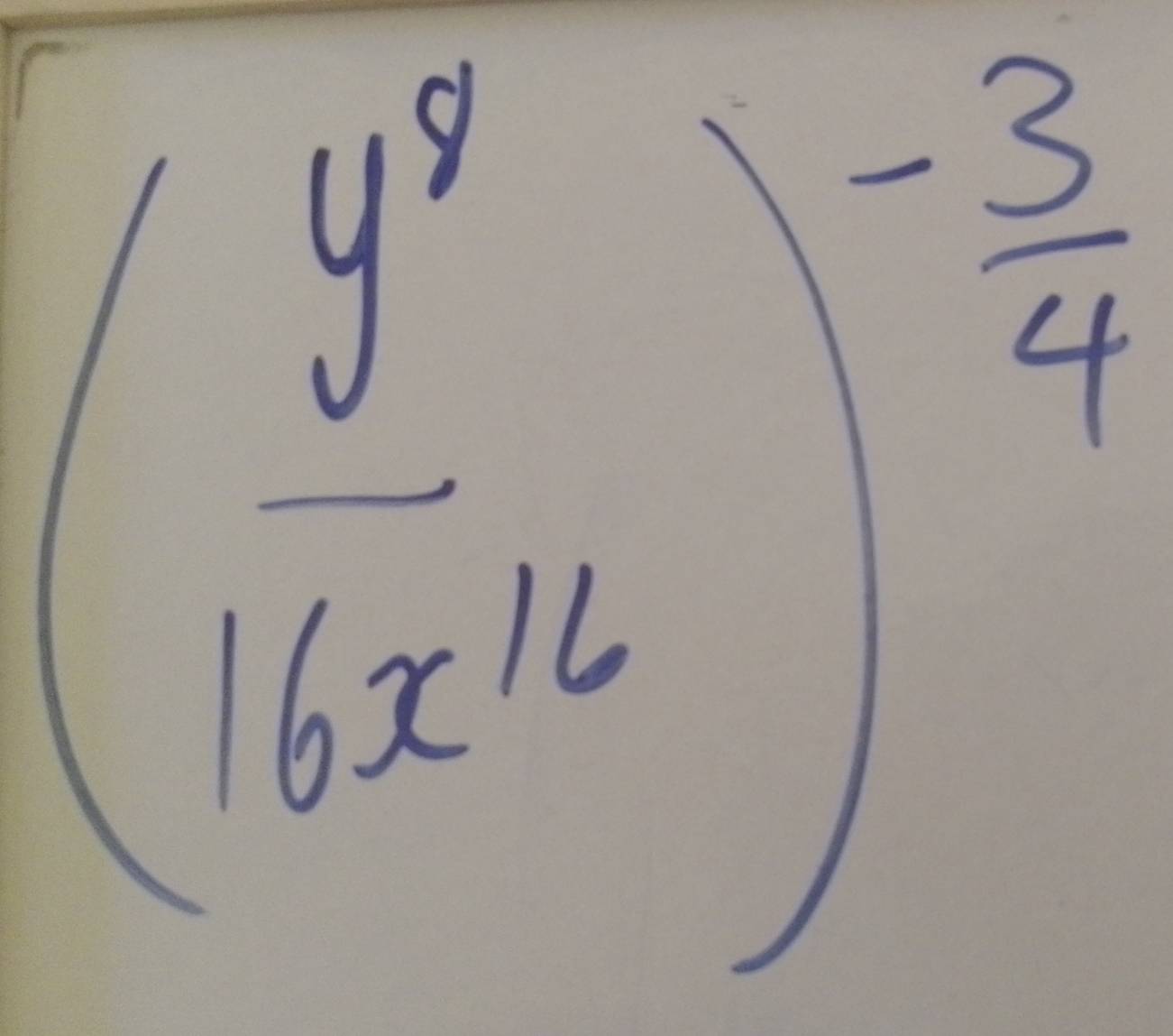 beginpmatrix 9^2 6^(-16)end(pmatrix)^(-frac 3)4