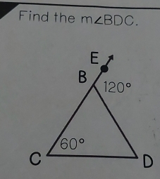 Find the m∠ BDC.