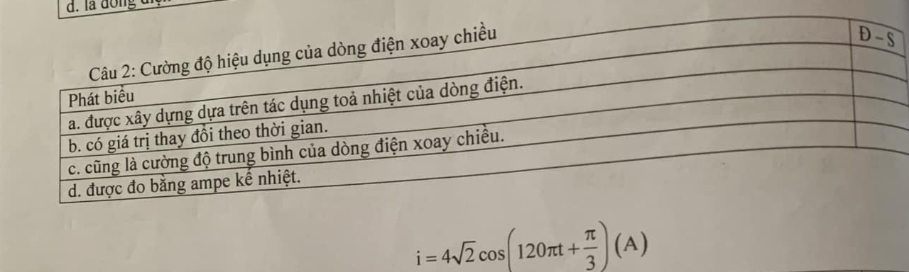 la dong
i=4sqrt(2)cos (120π t+ π /3 )(A)