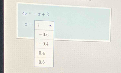 4x=-x+3
x=