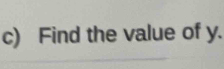 Find the value of y.