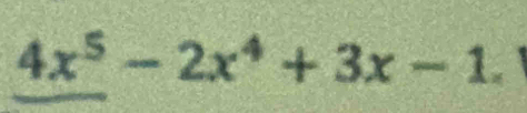 4x^5-2x^4+3x-1