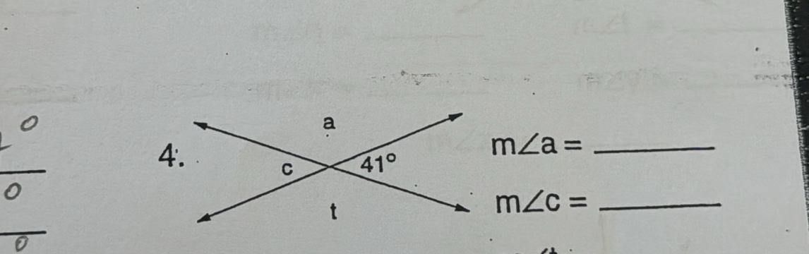 m∠ a= _
m∠ c= _