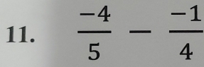  (-4)/5 - (-1)/4 