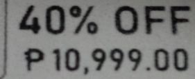 40% OFF
P10,999.00